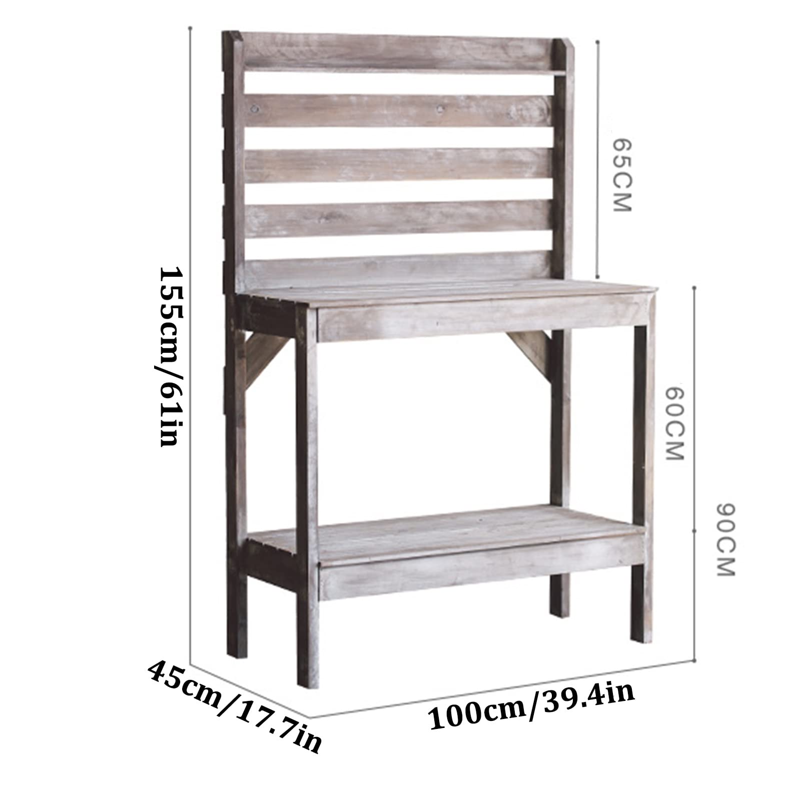 Vintage Garden Workstation Table, Outdoor Potting Bench